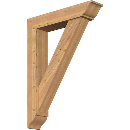 Ekena Millwork Traditional Traditional Smooth Bracket w/ Offset Brace, Western Red Cedar, 7 1/2"W x 36"D x 48"H BKT0806X36X48TRA01SWR